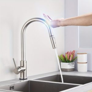 Pull Out Sensor Black Kitchen Faucet Sensitive Touch Control Faucet Mixer For Kitchen Touch Sensor Kitchen Mixer Tap