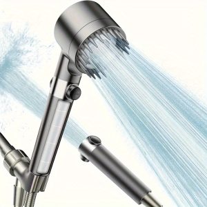 Filtered Shower Head With Handheld, High Pressure Multi-Spray Mode Showerhead, Massage Multifunctional One-Button Adjustment Shower Head, Three-Speed Rain Water Handheld Faucet Shower, For Clean Tub, Tile, Pets