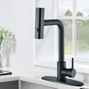 Kitchen Faucet, Black/Nickel Kitchen Faucets With Pull Down Sprayer, Stainless Steel Kitchen Sink Faucet 3 In 1 Function, Waterfall Modern Faucet For Kitchen Sink, Bar, Laundry, Rv