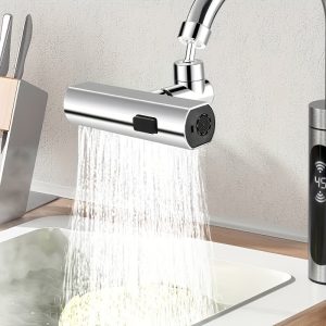 3-in-1 Rotatable Kitchen Faucet Set with Touch Control, Waterfall Function, and Sink Extension - ABS Material, Splash Head Filter, 3 Spray Modes for Vegetable, Fruit, and Dish Cleaning