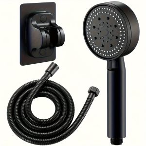 1pc 5 Modes Adjustable Pressurized Handheld Shower Head with Water Sprinkler for Luxurious Bathroom Experience